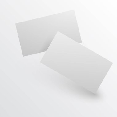 Boş kartvizit gölge şablonu ile. Vektör çizim. Boş Yatay plastik, kağıt iş kartı