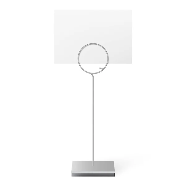 Blank metal card holder isolated  on white background, vector illustration. — Stock Vector