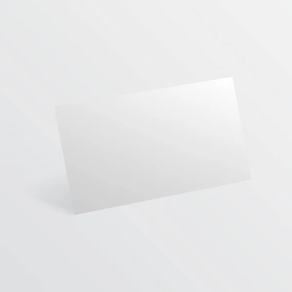 Üres névjegykártya sablon árnyék. Vektoros illusztráció. Üres vízszintes műanyag, papír névjegykártya — Stock Vector