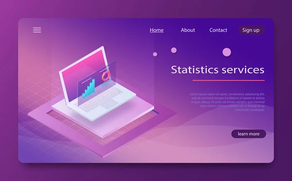 business management and statistic, distribution of the budget service isometric vecotr illustration