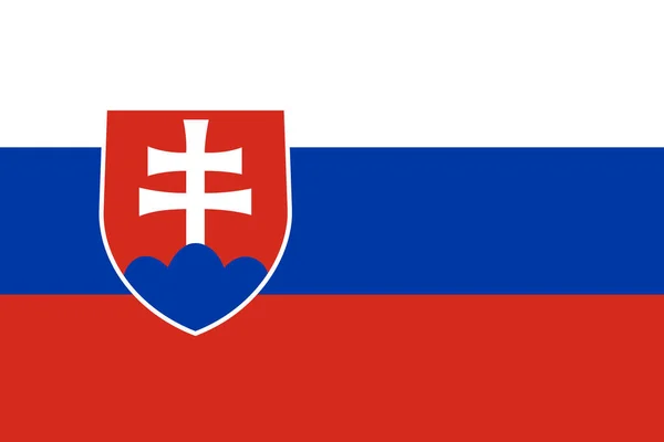 Original and simple Slovakia flag isolated vector in official colors and Proportion Correctly — Stock Vector