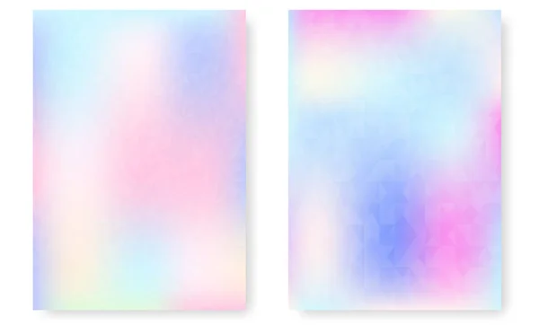 Holographischer abstrakter Hintergrund in pastellfarbenem Neondesign. holographischer Vektorhintergrund. Schillernde Folie. Pannen-Hologramm. — Stockvektor