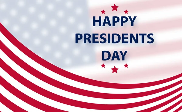 Happy Presidents Day background template. États-Unis Bonne journée du président - affiche avec le drapeau des États-Unis . — Image vectorielle