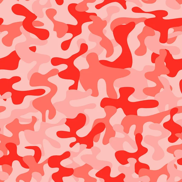 Modello mimetico sfondo senza soluzione di continuità vettoriale illustrazione. Modello camo di colore corallo vivente — Vettoriale Stock