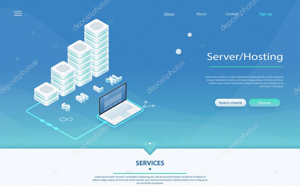 3d servers and data center connection network