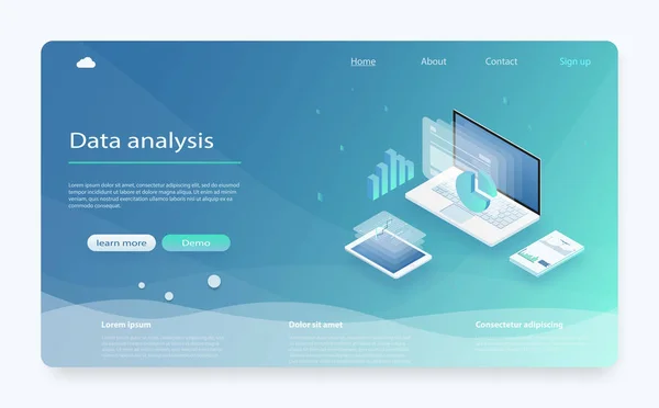 Análisis de datos, búsqueda de información, consulta del centro de datos, optimización del motor de búsqueda — Vector de stock