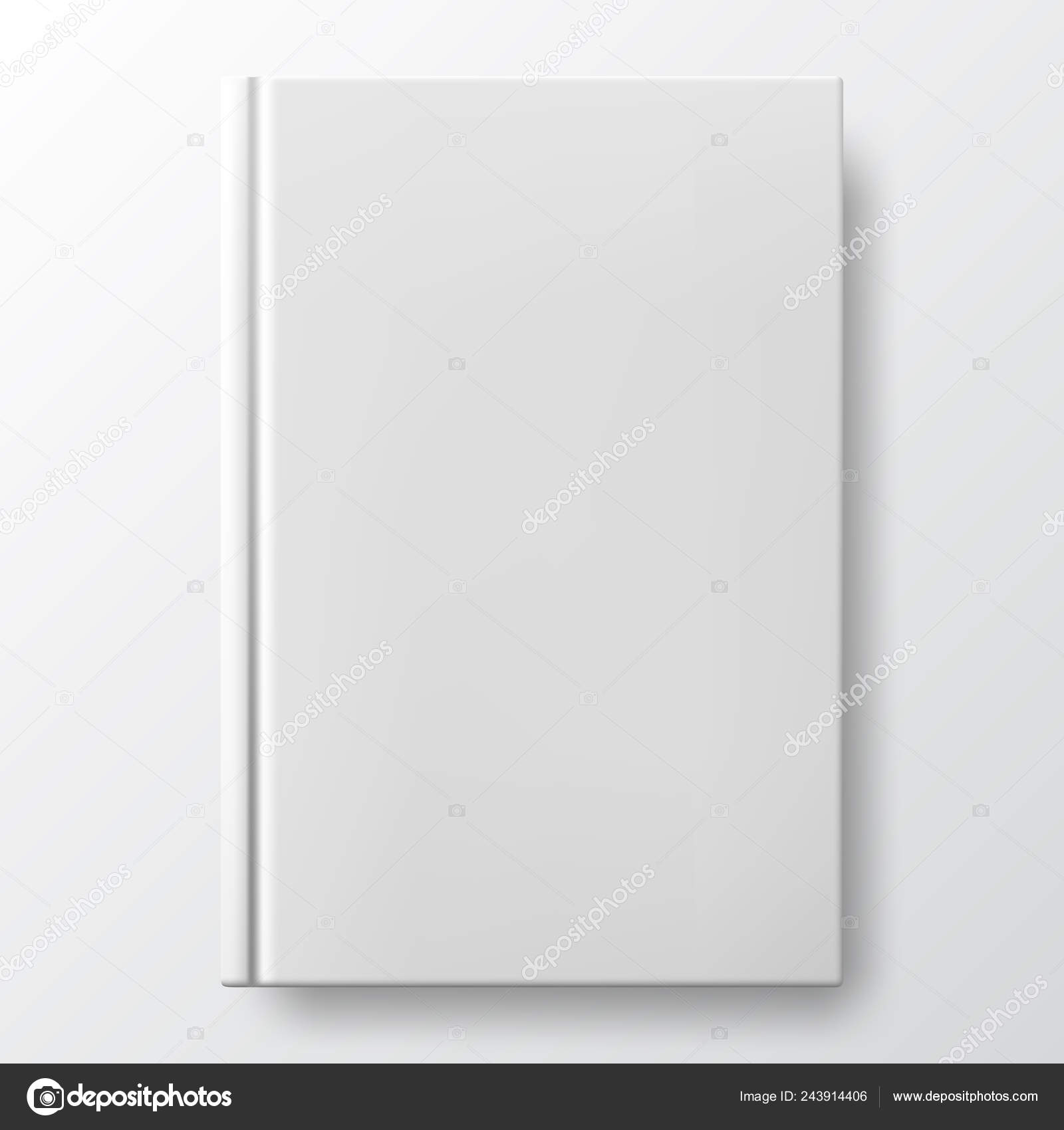 Realistic white book with a blank cover. Mock up of rotated book. Stock  Vector Image by ©microphoto1981@gmail.com #243914406