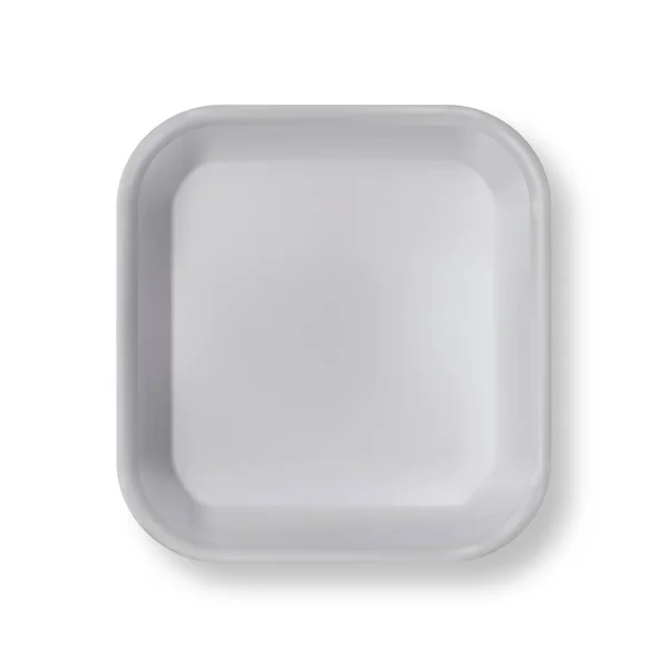 Λευκό άδειο πλαστικό δοχείο για τρόφιμα. — Διανυσματικό Αρχείο