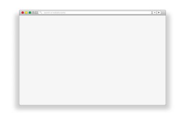 Basit tarayıcı penceresi. Pencere kavramı Internet tarayıcısında düz stil.