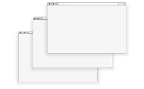 Einfaches Browserfenster. Fensterkonzept Internet-Browser im flachen Stil. — Stockvektor