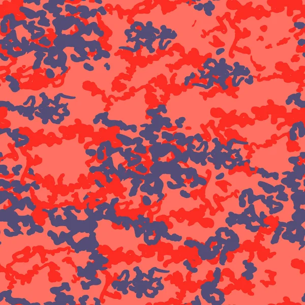 Modello mimetico sfondo senza soluzione di continuità vettoriale illustrazione. Modello camo di colore corallo vivente — Vettoriale Stock