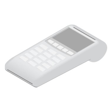 Pos terminal ödeme yöntemleri, online ödeme. Ödeme terminali maketi. Banka veya kredi kartı ile ödeme için gerçekçi Nfc Pos terminali.