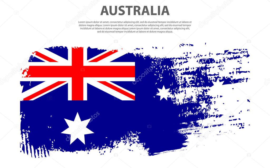 Australia day. National Patriotic holiday in Australia. Kangaroo recognizable animal in country.