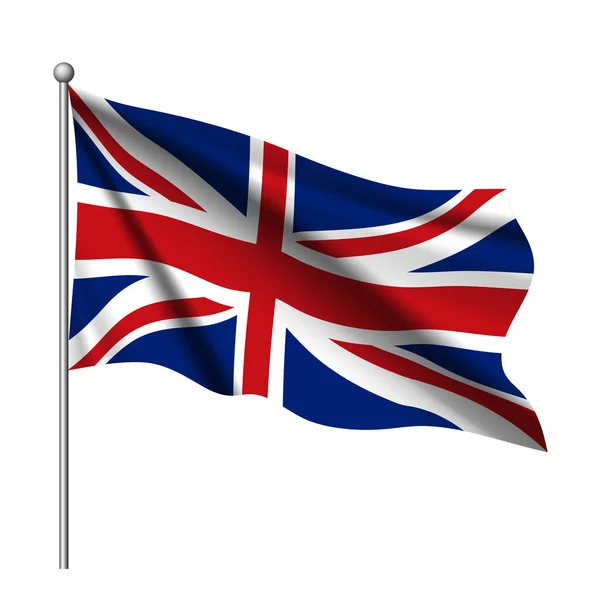 Storbritannien, Sverige flagga. Brittisk flagg-ikon. Viftande flagga av Storbritannien. — Stockfoto