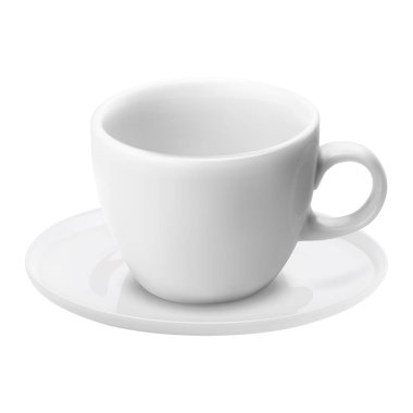 Şablon seramik temiz beyaz kupa mat efektli, parlak parlama olmadan.