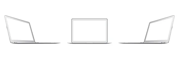 Obrazovka počítačového monitoru s prázdnou obrazovkou izolovaná na bílém pozadí. — Stock fotografie