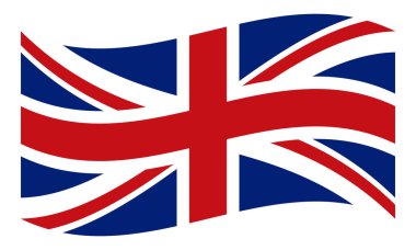 Büyük Britanya, Birleşik Krallık bayrağı. İngiltere bayrak simgesi. Birleşik Krallık Bayrağını Sallamak.