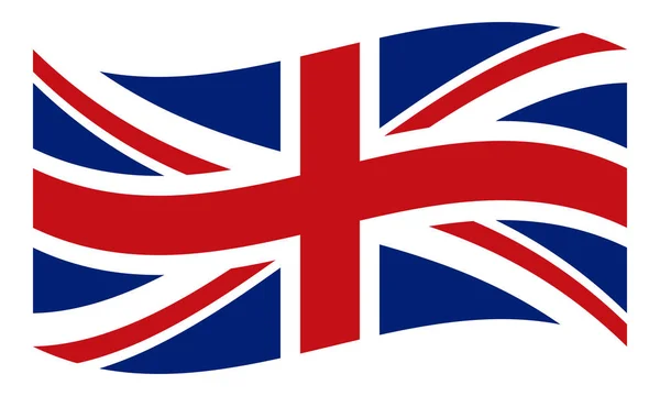 Büyük Britanya, Birleşik Krallık bayrağı. İngiltere bayrak simgesi. Birleşik Krallık Bayrağını Sallamak. — Stok fotoğraf