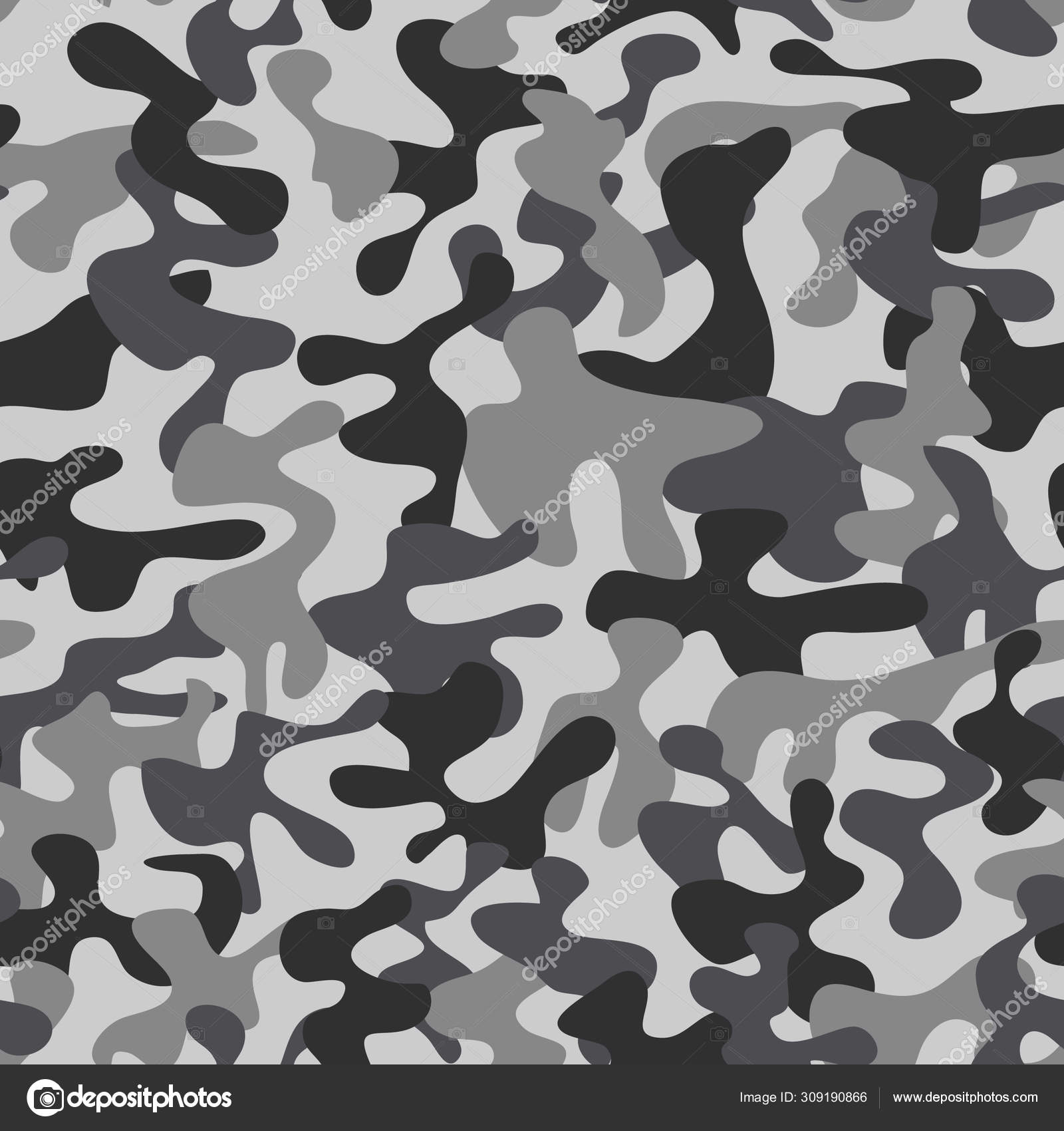 Camouflage pattern. Background of soldier grey. Camouflage pattern  background. Classic clothing style masking camo repeat print. Stock Photo  by ©microphoto1981@gmail.com 309190866