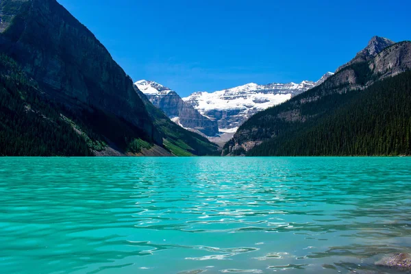 Vista Lago Louise Banff National Park Alberta Canadá — Fotografia de Stock