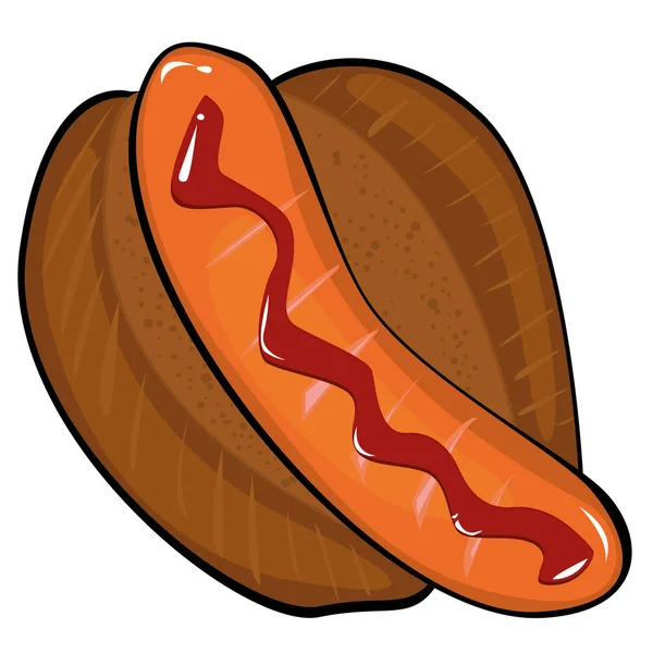 Esta Una Ilustración Hot Dog — Archivo Imágenes Vectoriales