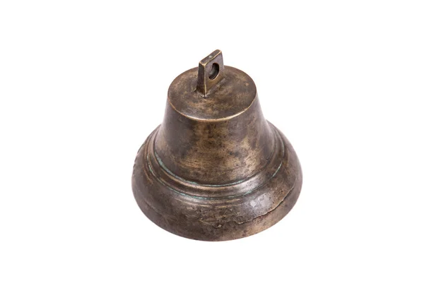 Ancient Bell White Background Close — Stock Photo, Image