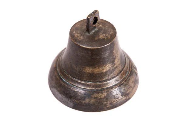 Ancient Bell White Background Close — Stock Photo, Image