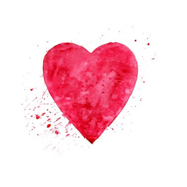 Soyut El izole suluboya arka plan, raster illustration, çekilmiş