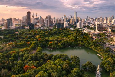 Bahçe ve şehir Tayland 'da Bangkok havası