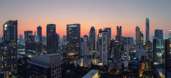 Skyline Azotea Vista Superior Bar Bangkok —  Fotos de Stock