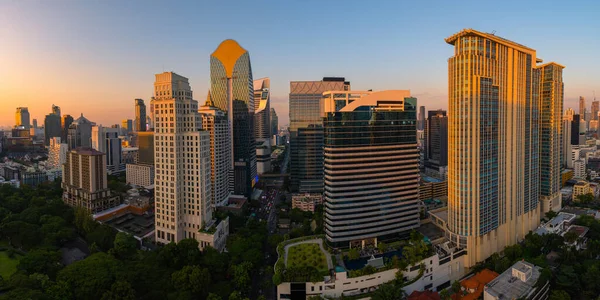 Panorama Horní Pohled Střecha Horní Bar Bangkok — Stock fotografie