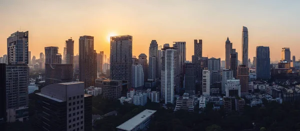 Panorama Dachu Górny Widok Bar Bangkok — Zdjęcie stockowe