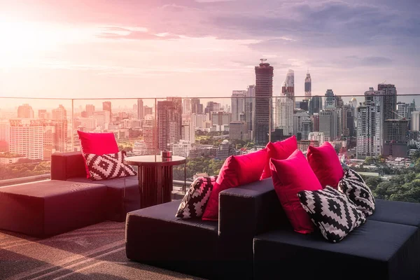 En iyi bar Skyline City Bangkok Tayland 