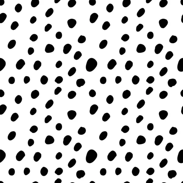 Karalama noktaları - siyah ve beyaz olarak kusursuz desen. dağınık yuvarlak noktalar - düz biçimde soyut basit arkaplan