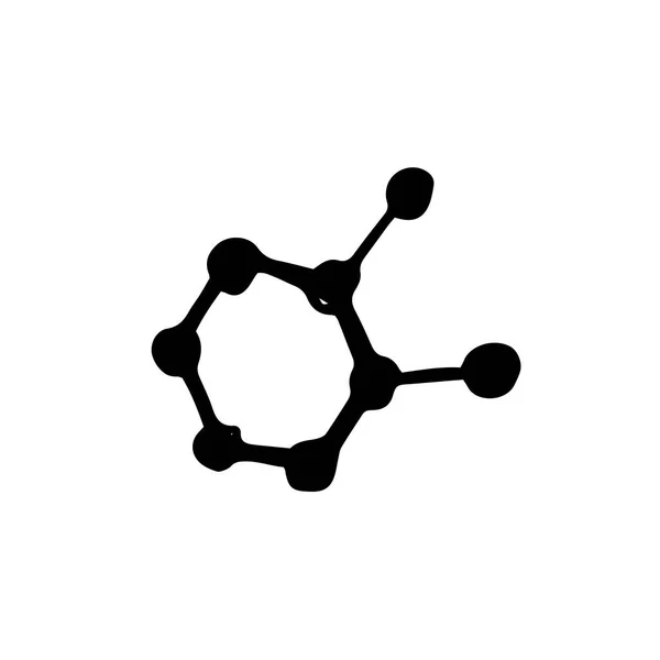 Doodle Molekül Illustration Chemie Die Wissenschaft — Stockvektor