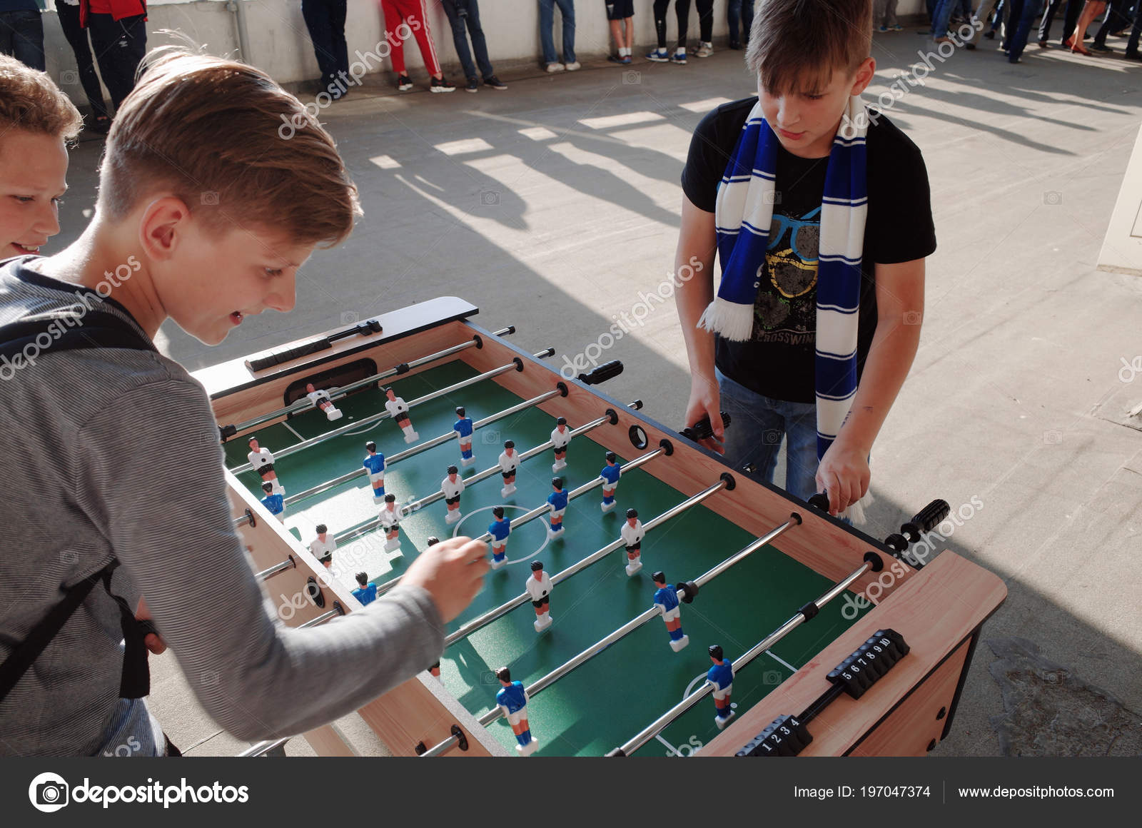 Minsk Belarus May 23 2018 Little Fans Plays Table Soccer