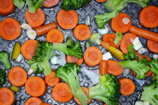 Vegetables on the pan, healthy food, healthy lifestyle.