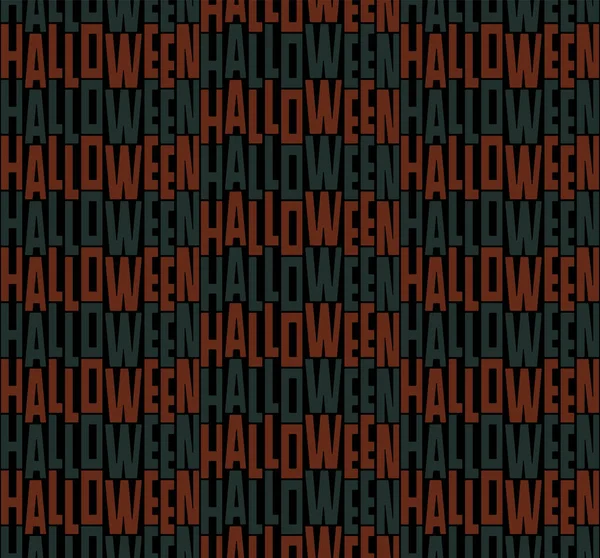 Nahtloses Muster Des Wortes Halloween Vektorgrafik — Stockvektor