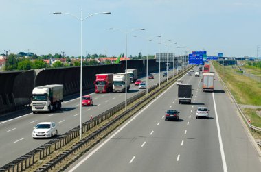 Wroclaw, Polonya - Haziran, 2018: Karayolu A8 Polonya yakınındaki