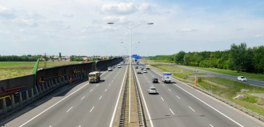 Wroclaw, Polonya - Haziran, 2018: Karayolu A8 Polonya yakınındaki