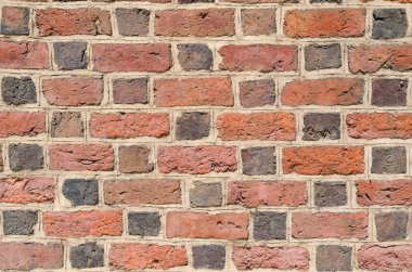 Tuğla duvar arka plan kırmızı tuğla, eski vintage doku ile