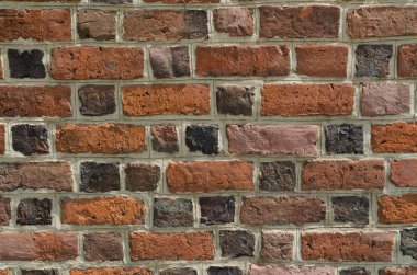 Tuğla duvar arka plan kırmızı tuğla, eski vintage doku ile