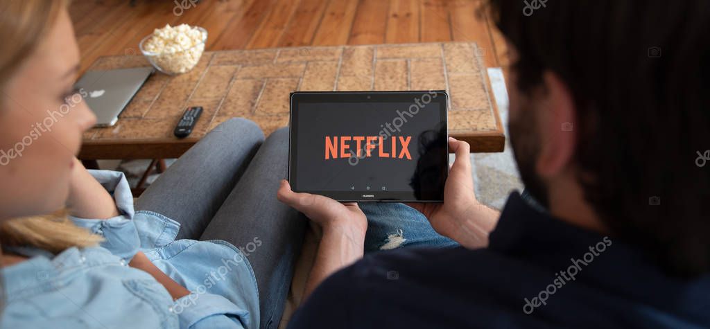 WROCLAW, POLAND - AUG 18, 2018: Netflix is a global provider of streaming movies and TV series.