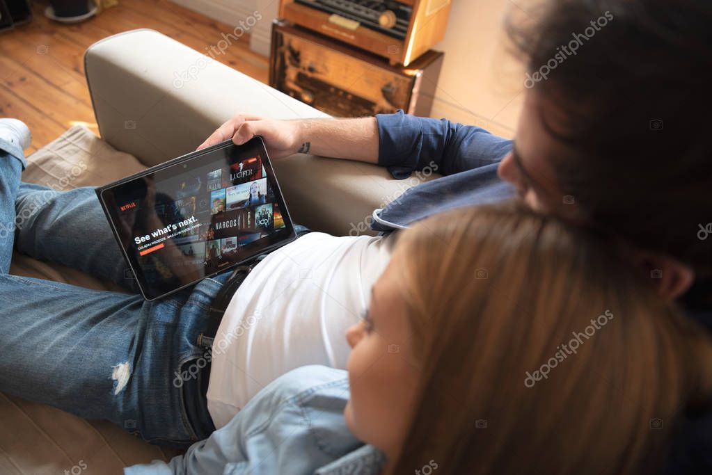 WROCLAW, POLAND - AUG 18, 2018: Netflix is a global provider of streaming movies and TV series.