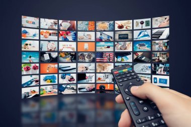 Multimedya video duvar televizyon yayını