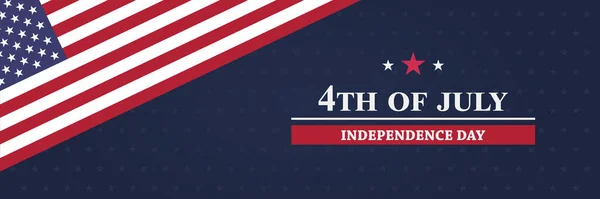Ημέρα Ανεξαρτησίας Ηπα Πρότυπο Πανό Έννοια Εορτασμού 4Ης Ιουλίου — Διανυσματικό Αρχείο