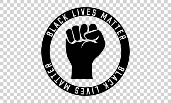 Black Lives Matter Movement Vector Illustration Raised Fist Symbol — Stock Vector