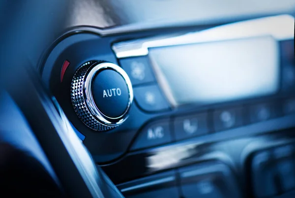 Air Conditioner Control Panel Car Cooling System Close Photo Front — Stock Photo, Image