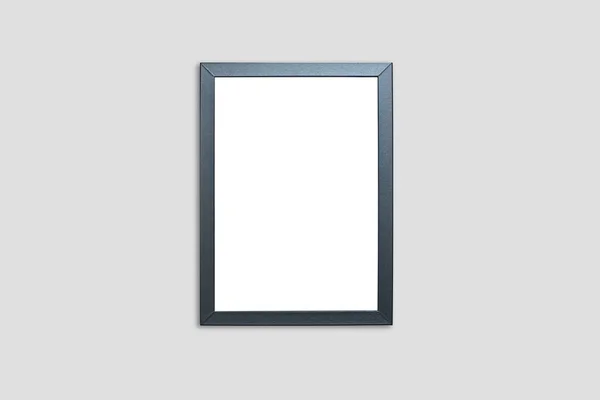 Blank Photo Frame Wall Black Rectangular Mockup Frame Your Presentation — Stock Photo, Image