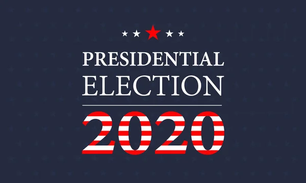Prezidentské Volební Vektorové Šablony Hlasování Pro Ilustraci Prezidenta 2020 — Stockový vektor